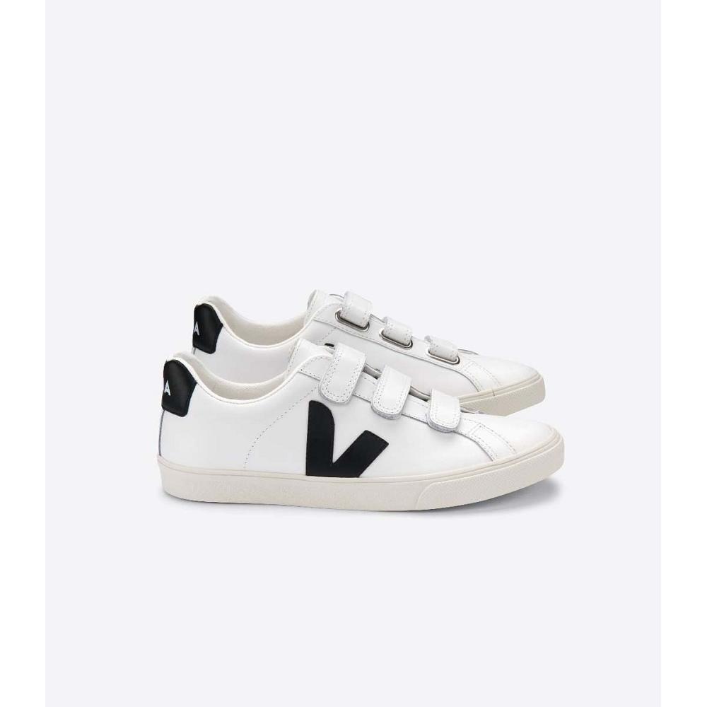 Veja 3-LOCK LEATHER Men\'s Sneakers White/Black | NZ 300NWY